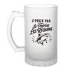 Chope De Bière - PLANETEE - J'peux Pas Je Préfère Les Requins - Verre Trempé Givré - 470 Ml - Impression Sublimation