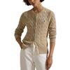 Polo Ralph Lauren Solid Color Long Sleeve Crew Neck Knit Sweater Women sweater Khaki WMPOSWENDW20358-999