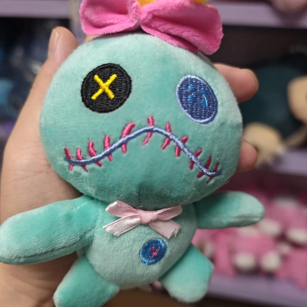 15/22cm Disney Scrump Plush Toys Pendant Cartoon Lilo and Stitch Plush Toys Soft Stuffed Kawaii Green Doll Xmas Gift For Boys