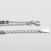 2-row chain heart ball silver bracelet