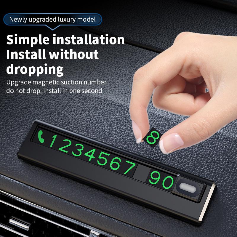 Hidden Phone Number Parking Plate for Cars