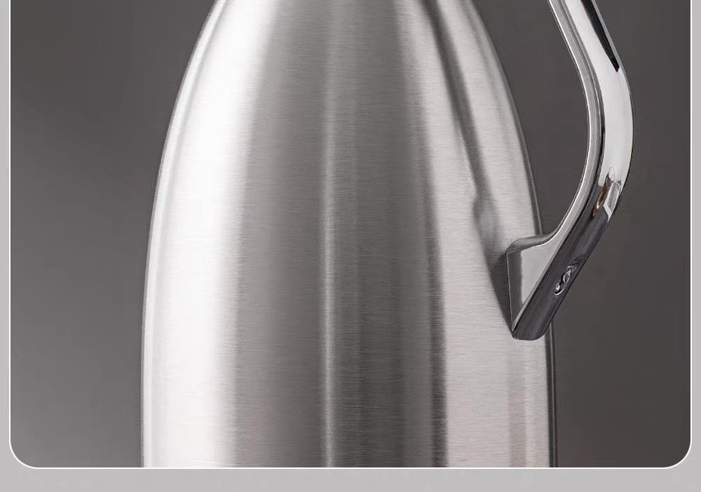 European Style 304 Stainless Steel Double-Layer Vacuum Thermos Flask, Large Capacity Roman Pot for Home Use, Anti-Scald.