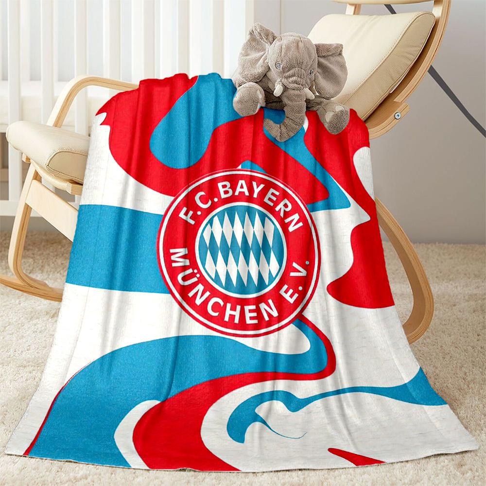 Bayern Munich Blanket Soft Warm Cozy Suitable for Sofa Bed Seaside for All Occasions Modern Ideal Gift For Birthday Valentine'S Day