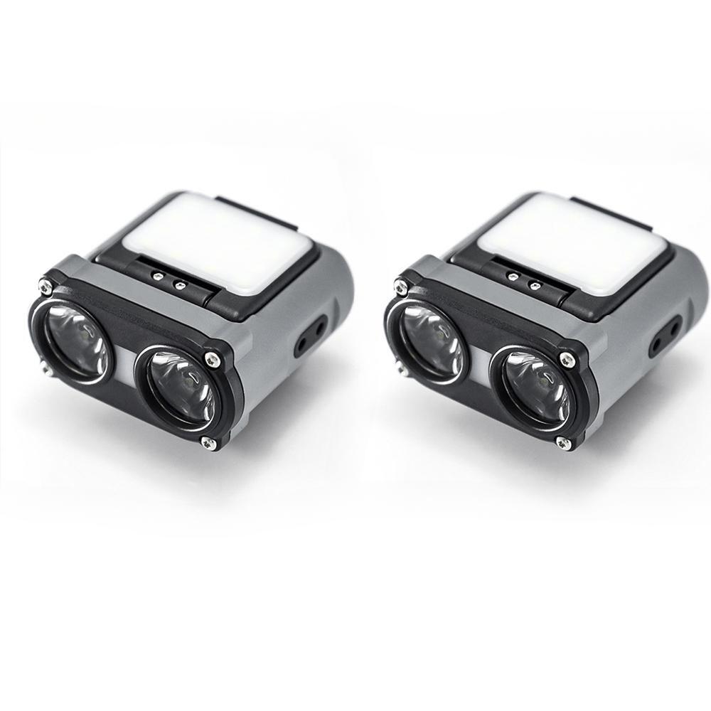 Ultra Bright Mini Rechargeable Head Lamp LED Clip On Cap Light Waterproof Sensor Hat Light Flashlight Headlamp for Fishing Camp