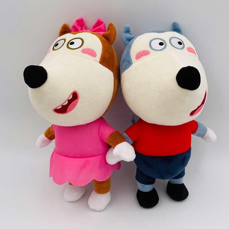 30cm Anime Wolfoo Family Plush Toys Cartoon Plushie Lucy Soft Stuffed Dolls Toy for Children Kids Boys Girls Fans Gifts
