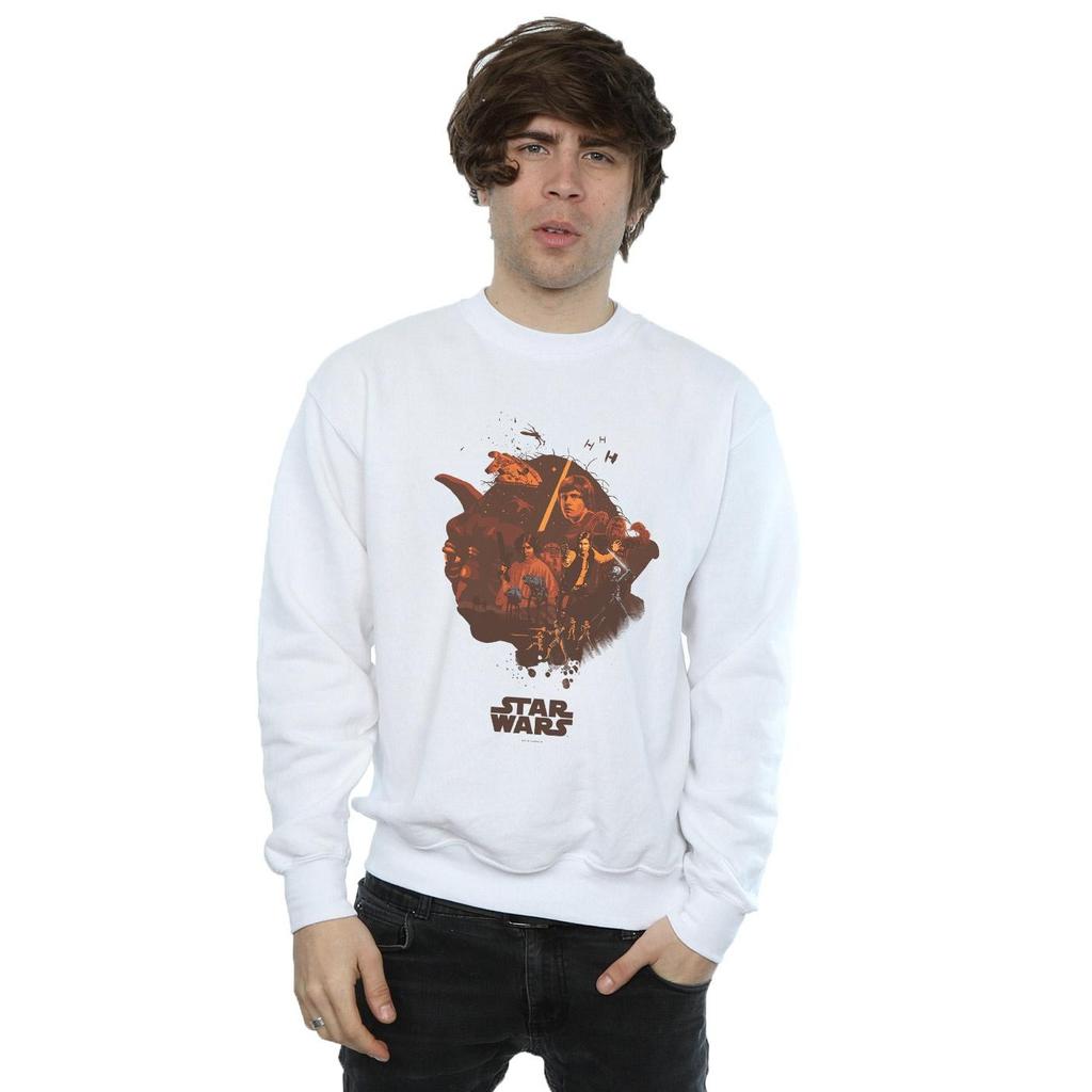 Star Wars Mens Yoda Montage Sweatshirt