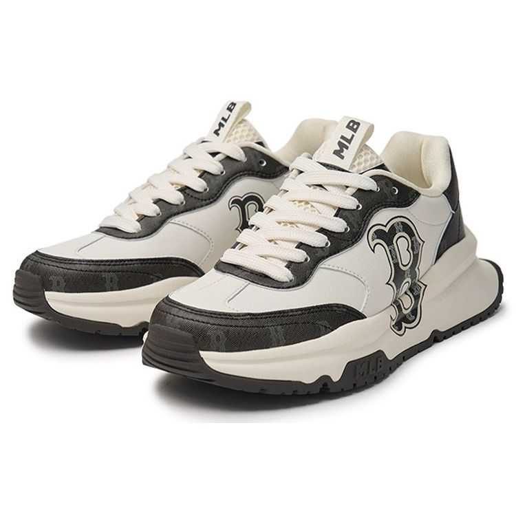 MLB Chunky Runner Boston Red Sox Retro Height Increasing Non-Slip Wear-Resistant Low-Top Casual Running Shoes Unisex sneaker 3ARNCRD4N-43BKS