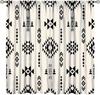 Tribal Geometric Pattern Curtains,Traditional Southwestern Style Aztec Window Treatments for Bedroom Living Room,Minimalist