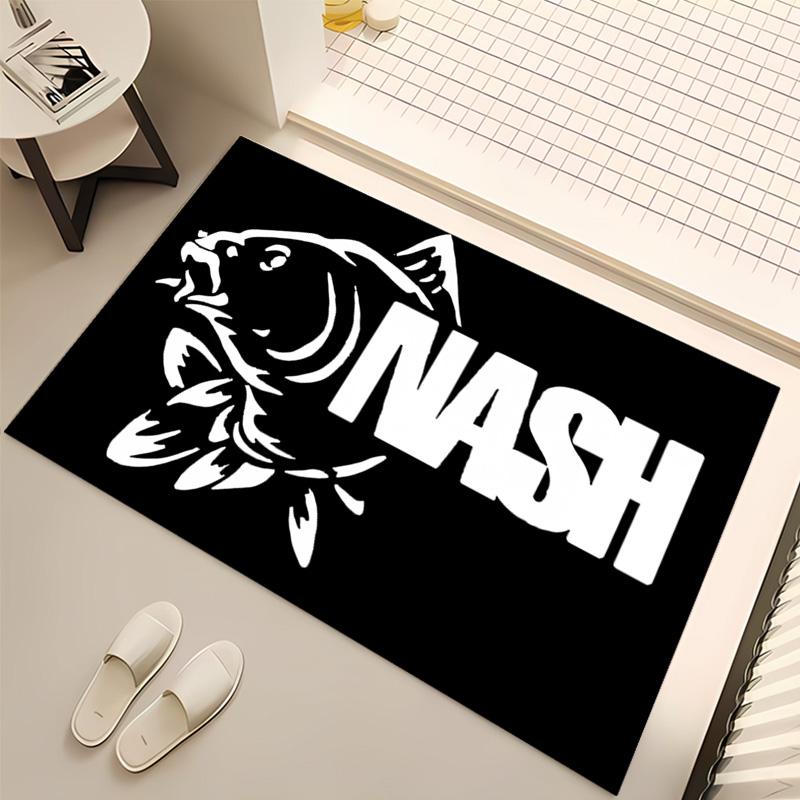1pc Nash Tackle Print Area Rug - Soft, Washable Non-Slip Indoor Mat, Living Room, Home Office Decorative Rug,Office Decorative