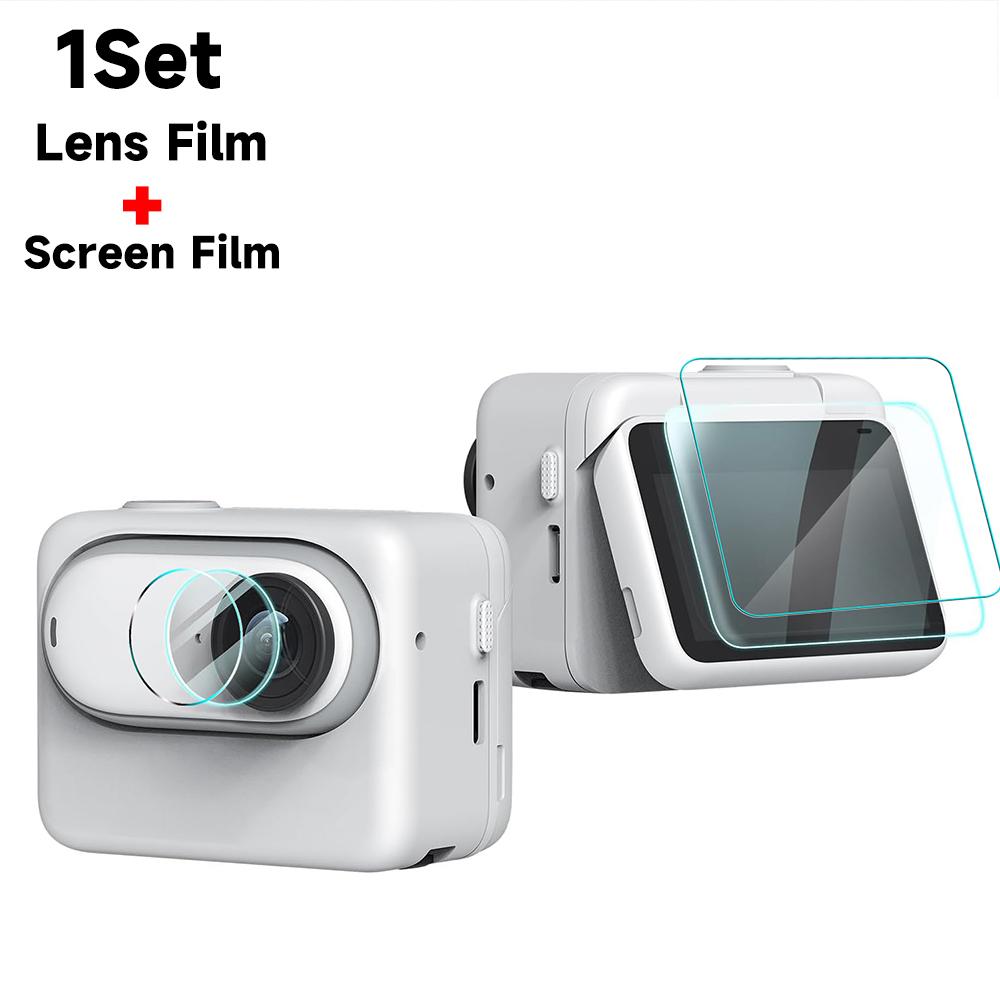 2set Tempered Glass HD for Insta 360 GO 3 Screen Protector and Film Camera Lens Film Anti-scratch Film for GO3 Case Accessories