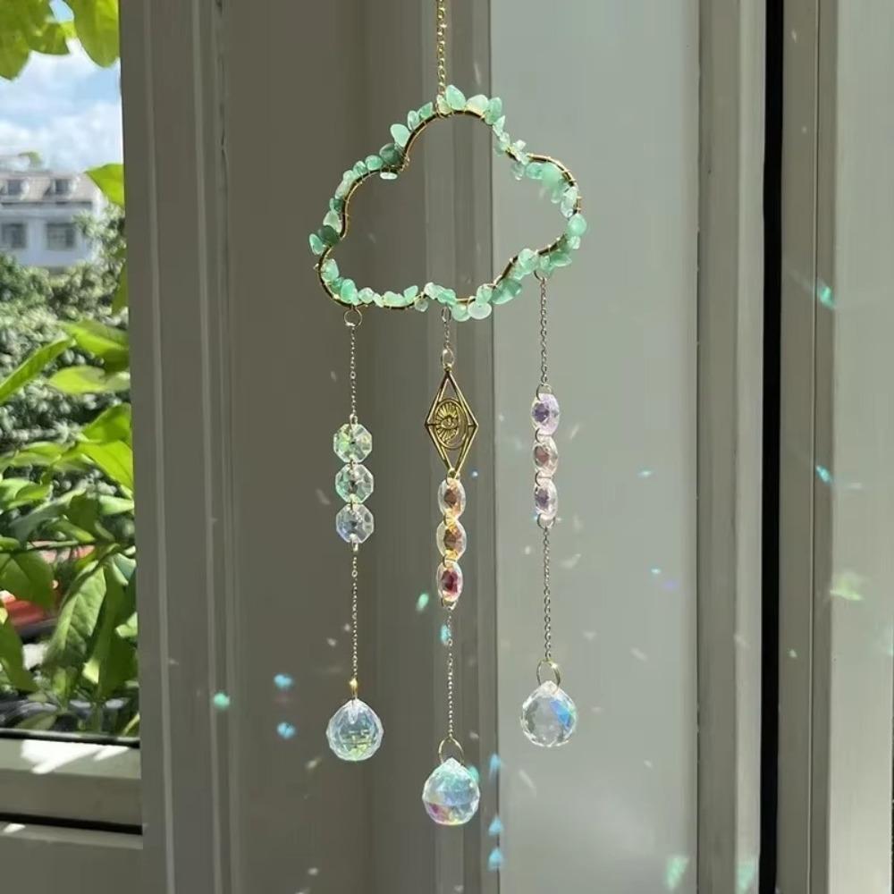 Handmade Suncatcher Chandelier Hanging Rainbow Catcher Wind Chimes Pendant  Bedroom Balcony Patio