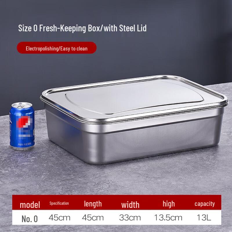 304 Stainless Steel Food Storage Container with Steel Lid