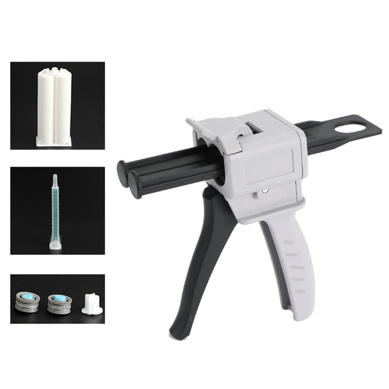 50ml Manuelles Klebstoffspender-Set, Werkzeuge zum Mischen und Dosieren von Abdrücken, Klebstoffapplikator, Hand