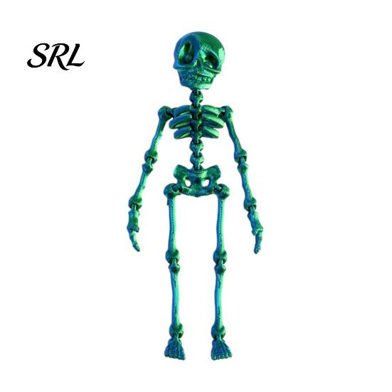 Halloween Locker Accessories Dancing Skeleton Aquarium Bubbler, Dynamic Fish Tank Ornament, Alternative Home 3D Printed Articulated Skull Oxygenating