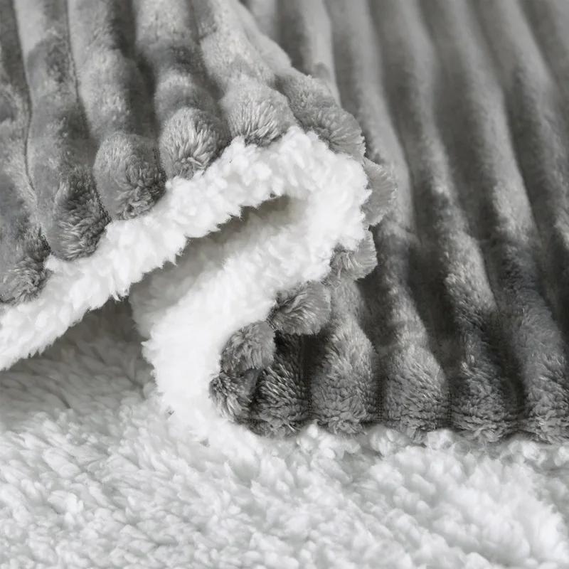 Flannel Blanket Double-layer Thick Blankets 150x120cm for winter Home Sofa Bed Cover Frazadas Mantas De Cama Cobertor