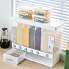 Japanese Style Wall-Mounted Rice Storage Box - Moisture-Proof, Pull-Out, Large Capacity, Multi-Grid Container