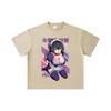260 GSM Double Yarn 32 Count 100% Cotton Hensuki V1 Sayuki Print Unisex Heavy Cotton T Shirt