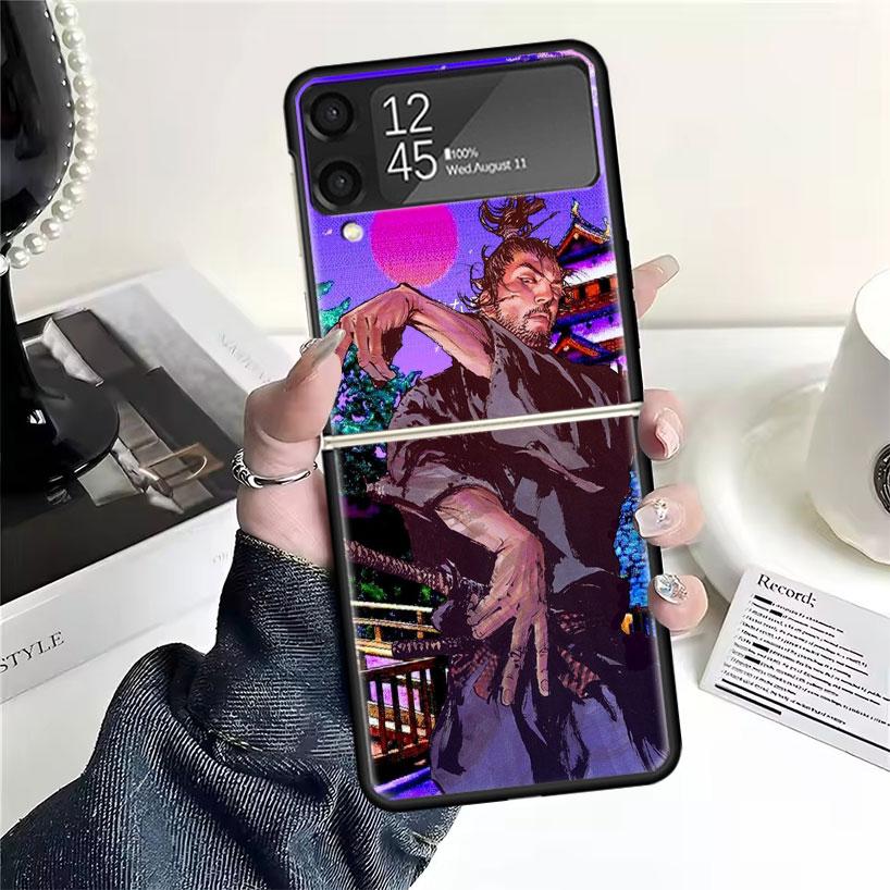 Anime Vagabond Samurai Cases For Samsung Galaxy Z Flip 4 5 6 7 3 Z Flip7 Flip6 Flip4 Flip5 Flip3 5G Hard Shockproof Fundas Cover