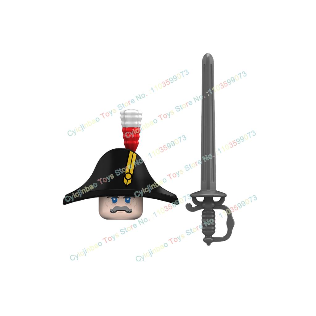 Napoleonische Kriege Britische Französische Füsiliere Dragoner Bausteine Actionfiguren Zubehör Kopf Waffe Kinderspielzeug N001-048