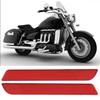 Para Osłon Zatrzasków Odblaskowych Sakw Ostrzeżenie Bezpieczeństwa Mały Rozmiar Pasuje do Touring FLT FLHT FLHRCRed