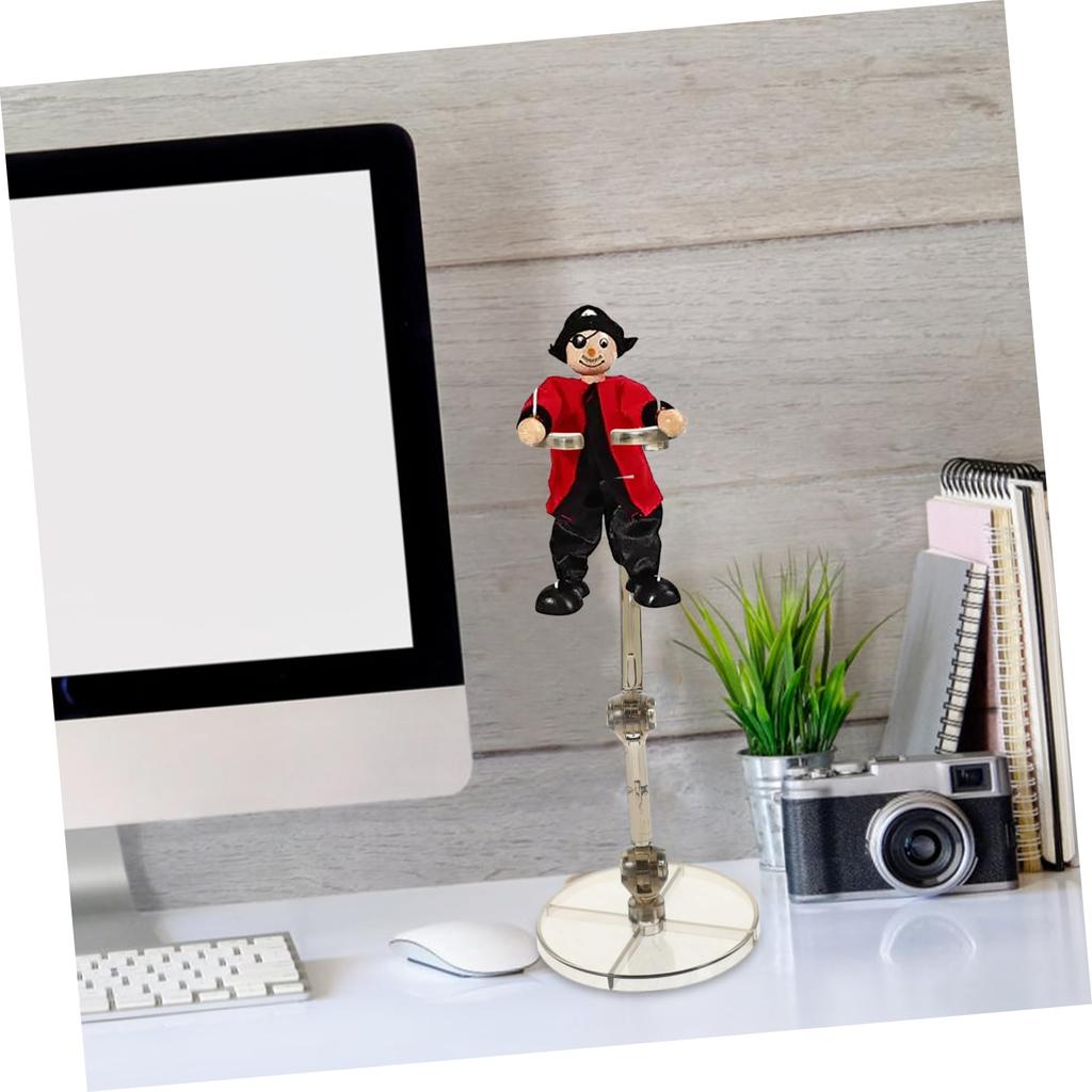 Abaodam Set of 4 Plastic Figure Stands, Display Racks, Model Figurine Shelves, Tabletop Stable, for Collectors