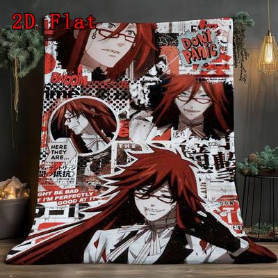 Grell Sutcliff 2D Flat Pattern Flannel Blanket High Quality All Seasons Warmth and Comfort Perfect for Christmas Gifts.MMT0918047