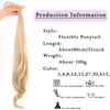 Syntetisk hestehale 32 tommer lang fleksibel sjal rundt hestehale hårforlengelser Blond Svart For kvinner Fake Tail Hairpiece Daglig bruk