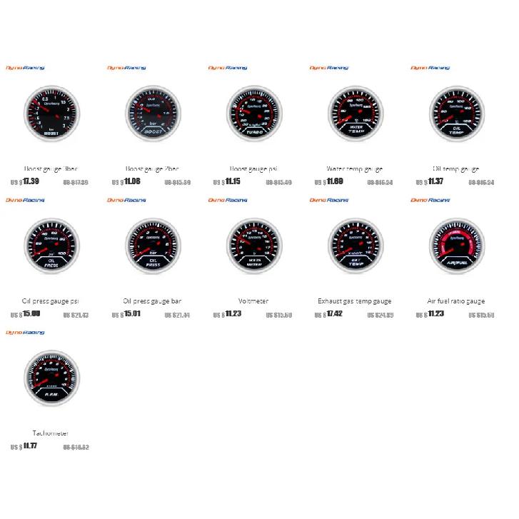 Dynoracing Auto Water Temp Gauge 2" 52mm Smoke Lens 40-140 Celsius Pointer Water Temperature Gauge Car Meter BX101946