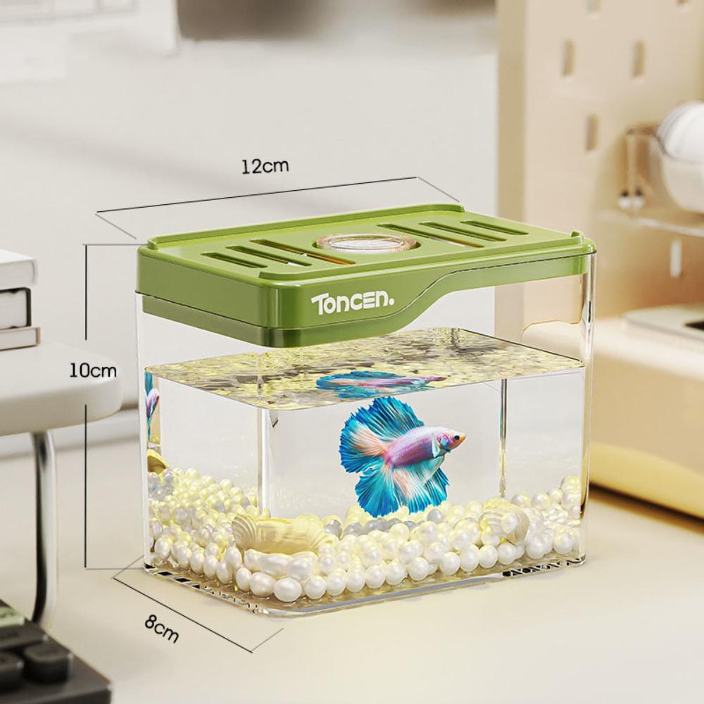 Resistant Falling Fish Tank Square Turtle Tank Ecologicals Tank  Ornamental Fish Decor