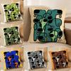 Abstract Funny Creative Dog Cartoon Pillow Case Comfort Sofa Bed Silky Elegant Invisible Zipper Decorative Cushion Cover