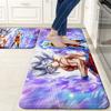 Dragon Ball Super Saiyan Flannel Kitchen Mat Christmas Soft Area Rug Non Slip Floor Carpet Home Decoration