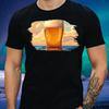 T-Shirt Herren Bier Pixel Art Motiv Baumwolle Größe XS bis 5XL