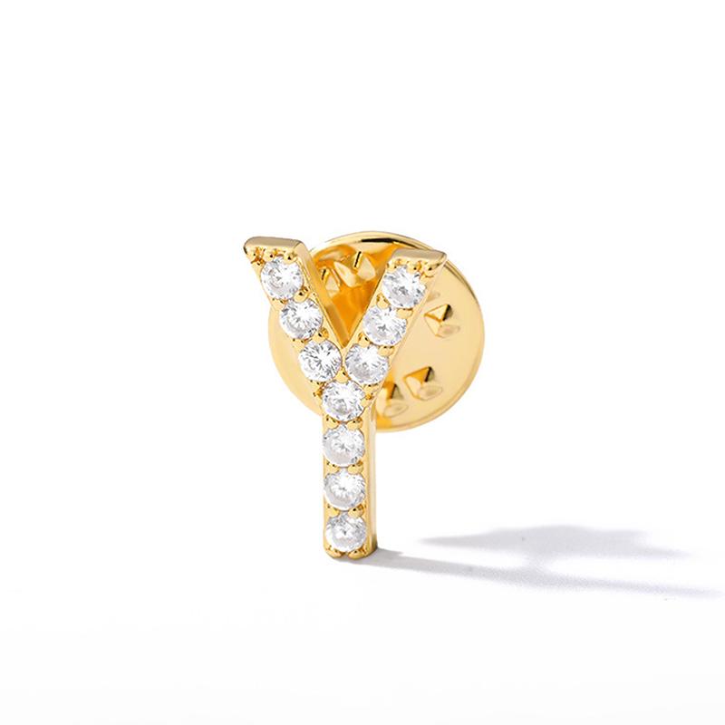 A-Z Letter Brooches For Women Initial Name Brooch Pins For Suit Shirt Collar Accessories   Brooch Jewelry