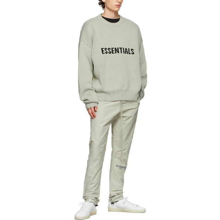 Fear of God Essentials FW21 Track Lounge Pants Men Bottoms Green Concrete FOG-FW21-118