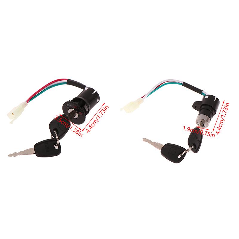 1Set Universal Motorcycle E-Bike Ignition Switch Key With Wire For Motorcycle Electric Bike Scooter Accessories