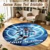 Round Rug Custom NameLionel Messi Pattern Non Slip Carpet Home Floor Decor