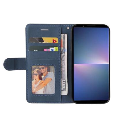 For Sony Xperia 10 VI Leather Case Wallet Stand Color Splicing Phone Cover
