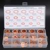150pcs Flat Sealing Ring Red Copper Gasket O Ring Gasket Sealing Ring Washer M5/M6/M8/M10/M12/M14