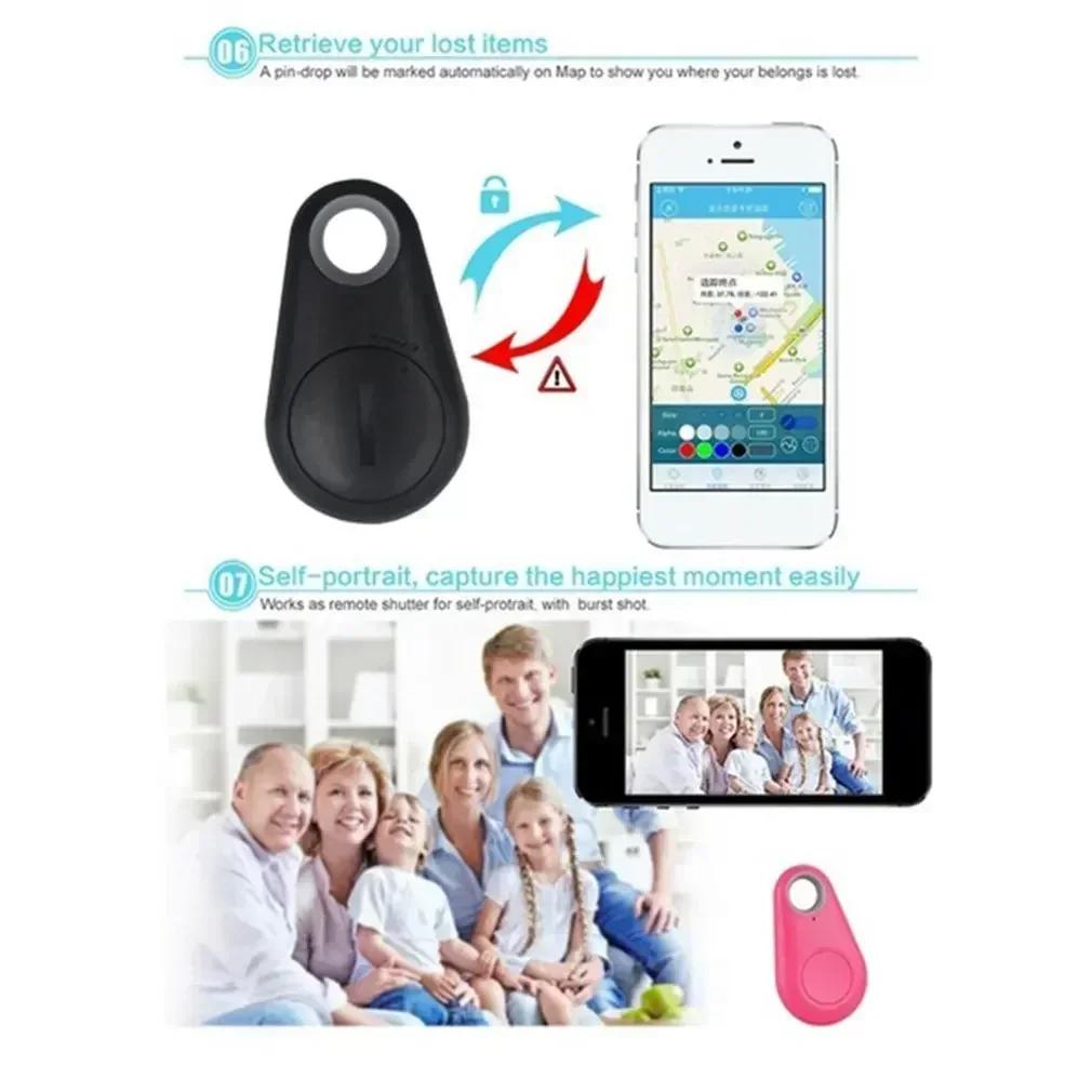 Mini Smart Bluetooth 4.0 GPS Tracker - Anti-Lost Alarm Tag for Pets, Dogs, Kids, Bags, Wallets & Keys (Wireless Finder)