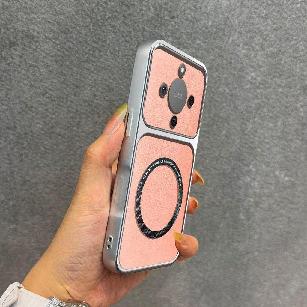 Upgraded Big Lens Protection Case for HONOR X9d,X9c Smart Luxury Leather Casing with Magnetic Ring