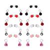 1 Pair Double Bell Fake Nipple Clip Adjustable For Daily Wear Nipple Nooses 8Mm Candy Beads Fake Nipple Jewelry