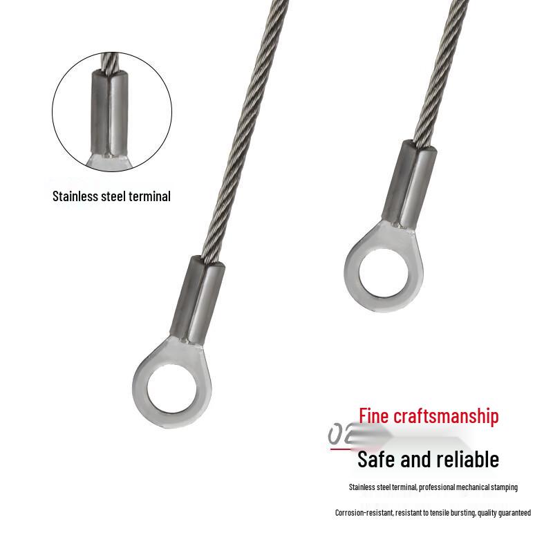 Outdoor Stainless Steel Safety Rope with M4 Ends