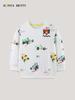 European and American Style Boys' Car Print Hoodie - Long Sleeve Cotton Pullover Sportswear