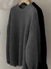 Women's Ribbed Round Neck Wool Sweater - Loose, Slimming Knit Pullover, New Fashion Style