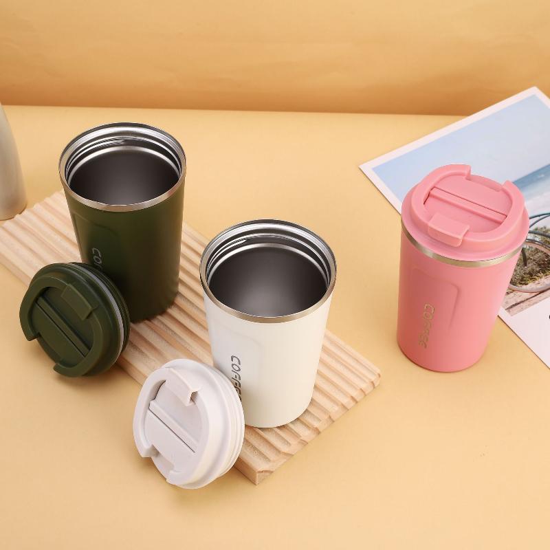 Stainless Steel Coffee Thermal Mug 510ML Portable Durable Tumbler Cup for Hot Cold Drinks Car Travel Use