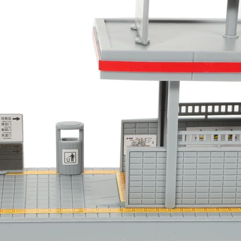 Miniature Unassembled Metro Station Building Model Set 1/64 Scale Railway Dioramas DIY Craft Project For Hobbyists