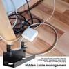 Under Desk Cable Tray Metal Cable Management Holder No Drill Under Desk Power Strip Box For Home College Dorm Apartment Study