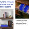 Kreativní plastový úložný box na mince kompatibilní s 20slotovými držáky na mince Sběratelský box Kancelář Škola Domov Bankovní potřeby