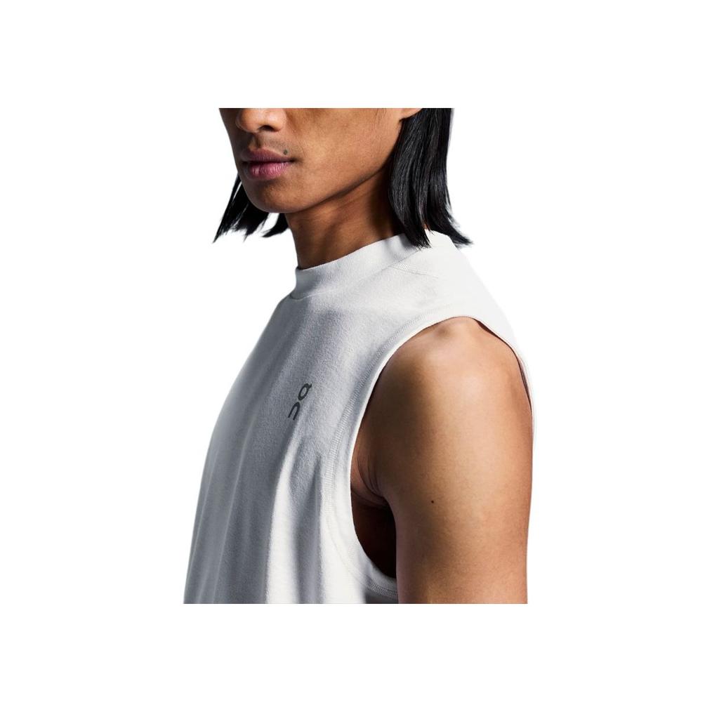 On Tank Train Logo Sports Soft Training Vest Men tops White 1MF11800069
