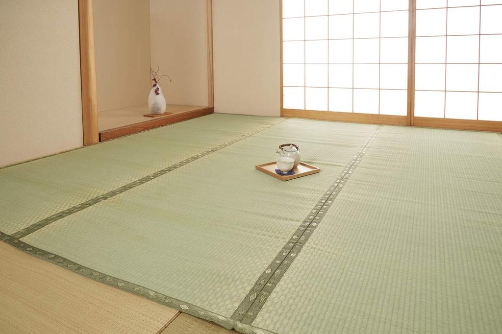 IKEHIKO Corporation IKEHIKO Shiranui Igusa Rug, Honma 1 Tatami Size (approx. 95 X 191 Cm), Made In Japan, Checkered Weave, Cypress Finish #6300181